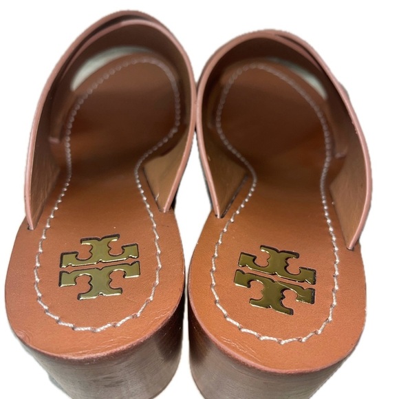 Tory Burch Montrose Stacked Block Heel in Silver, Size 6.5M - Picture 7 of 13